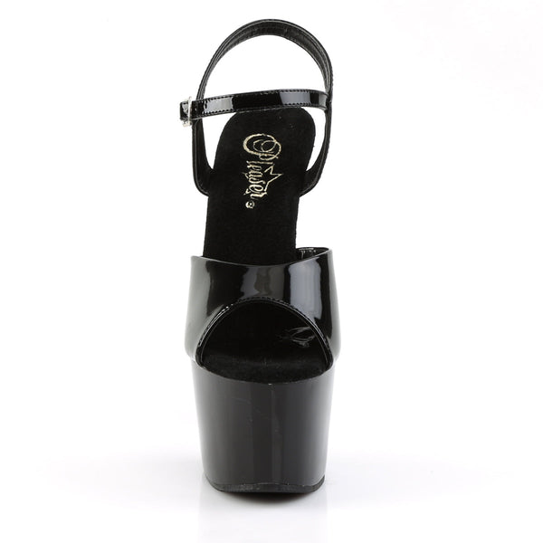 ADORE-709 Plateau Sandaletten Lack Schwarz von Pleaser – Ansicht 2