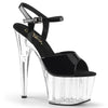 ADORE-709 Plateau Sandaletten - Schwarz / Transparent von Pleaser