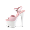 ADORE-709 Plateau Sandaletten - Rosa/Weiß von Pleaser – Ansicht 3