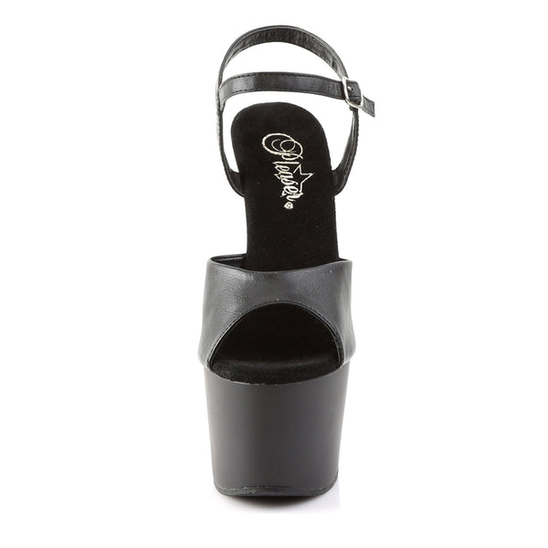 ADORE-709 Plateau Sandaletten Matt Schwarz von Pleaser – Ansicht 2