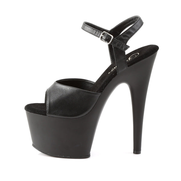 ADORE-709 Plateau Sandaletten Matt Schwarz von Pleaser – Ansicht 3