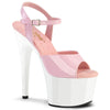 ADORE-709 Plateau Sandaletten - Rosa/Weiß von Pleaser