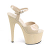 ADORE-709 Plateau Sandaletten Lack Creme von Pleaser – Ansicht 5
