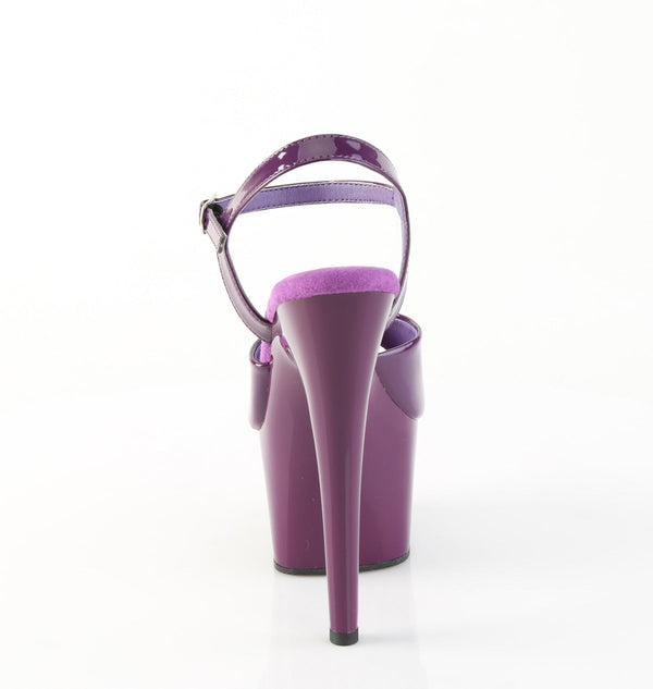 ADORE-709 Plateau Sandaletten Dunkel Violett Lack von Pleaser – Ansicht 4