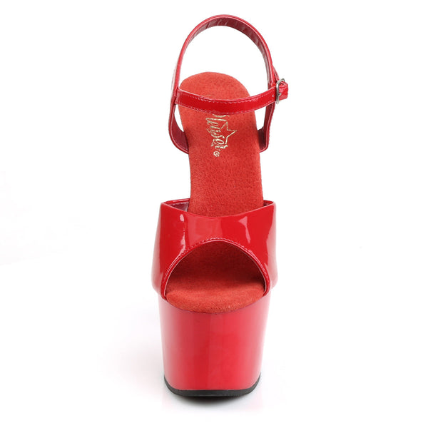 ADORE-709 Sandalette Plateauschuhe Rot von Pleaser – Ansicht 2