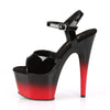 ADORE-709BR-H Plateau Sandaletten Schwarz/Rot von Pleaser – Ansicht 3