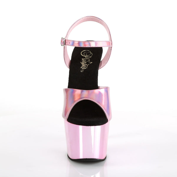 ADORE-709HGCH Plateau Sandaletten Baby Pink Chrom von Pleaser – Ansicht 2