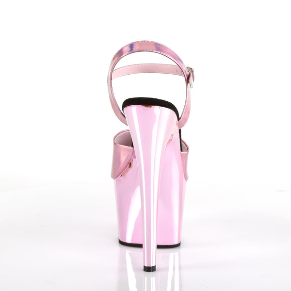 ADORE-709HGCH Plateau Sandaletten Baby Pink Chrom von Pleaser – Ansicht 4