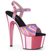 ADORE-709HGCH Plateau Sandaletten Baby Pink Chrom von Pleaser