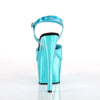 ADORE-709HGCH Plateau Sandaletten - Türkis Chrom von Pleaser – Ansicht 4