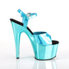 ADORE-709HGCH Plateau Sandaletten - Türkis Chrom von Pleaser – Ansicht 5