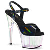 ADORE-709HT - Plateau High Heel Sandaletten - Schwarz Schimmer von Pleaser