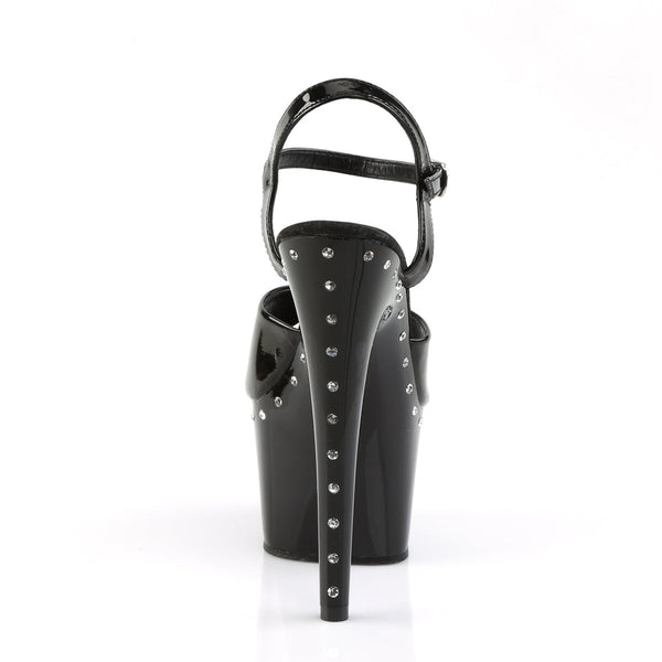 ADORE-709LS Plateau Sandaletten Lack Schwarz von Pleaser – Ansicht 4