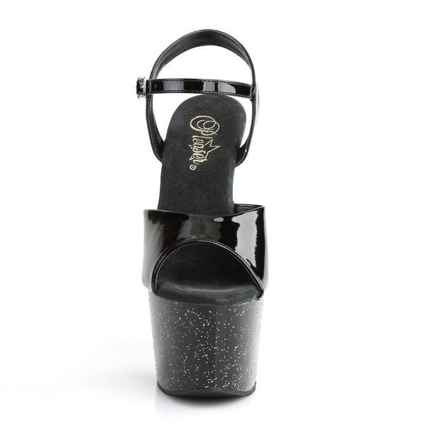 ADORE-709MG Plateau Sandaletten Lack Schwarz von Pleaser – Ansicht 2