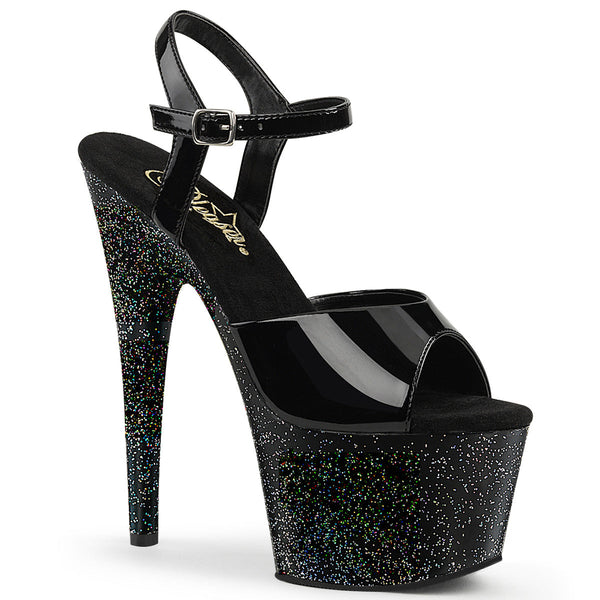 ADORE-709MG Plateau Sandaletten Lack Schwarz von Pleaser