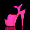 ADORE-709UV Plateau Sandaletten Neon Pink UV von Pleaser – Ansicht 3