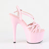 ADORE-713 Plateau Sandaletten Rosa Lack von Pleaser – Ansicht 5