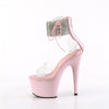 ADORE-724RS Plateau Sandaletten Rosa Lack von Pleaser – Ansicht 3