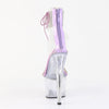 ADORE-727RS Plateau Sandaletten Transparent Violett Glitzer von Pleaser – Ansicht 4