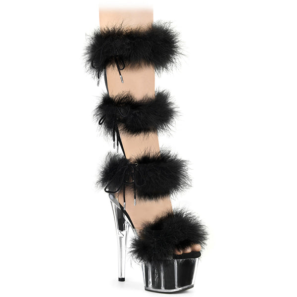 ADORE-728F Plateau Sandaletten Schwarz von Pleaser