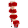 ADORE-728F Plateau Sandaletten Rot von Pleaser