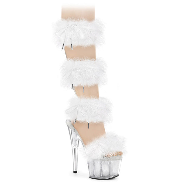 ADORE-728F Plateau Sandaletten Weiss von Pleaser