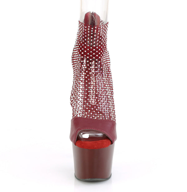 ADORE-765RM Plateau Heels - Bordeaux von Pleaser – Ansicht 2