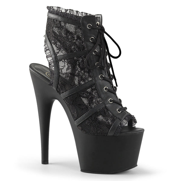 ADORE-796LC Plateau Stiefeletten - Schwarz von Pleaser