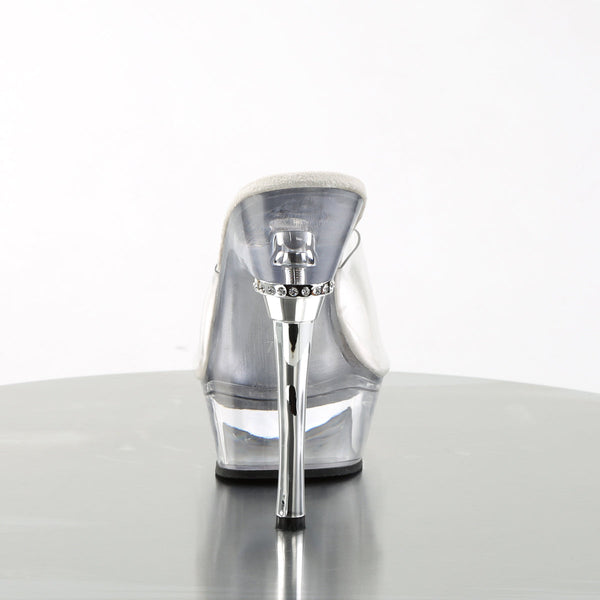 ALLURE-601 Plateau Pantoletten Transparent von Pleaser – Ansicht 4