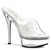 ALLURE-601 Plateau Pantoletten Transparent von Pleaser