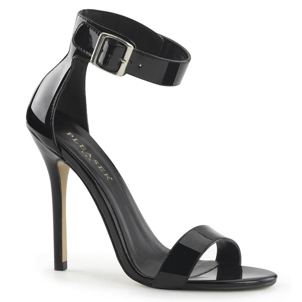 AMUSE-10 Sandaletten Schwarz Lack von Pleaser