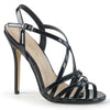 AMUSE-13 Sandaletten Schwarz Lack von Pleaser