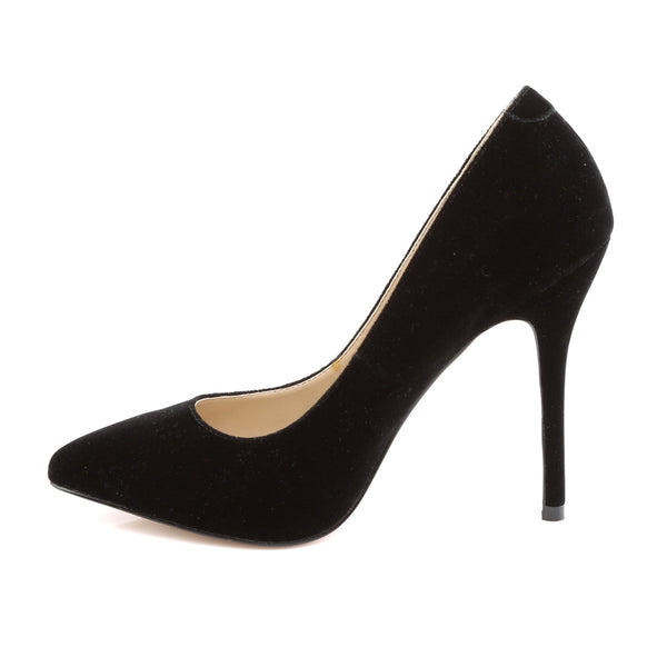 AMUSE-20 Pumps Schwarz Samt von Pleaser – Ansicht 3