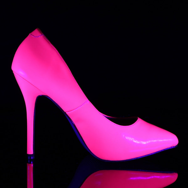AMUSE-20 Pumps Lack Neon Fuchsia UV von Pleaser – Ansicht 5