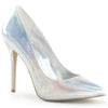AMUSE-20 Pumps Silber Hologramm von Pleaser