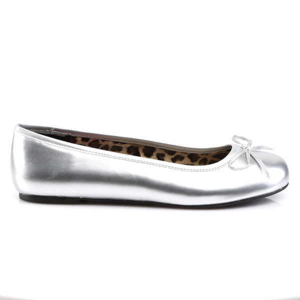 ANNA-01 Ballerina Schuhe Silber von Pleaser Pink Label – Ansicht 5