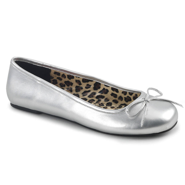 ANNA-01 Ballerina Schuhe Silber von Pleaser Pink Label