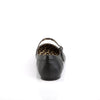 ANNA-02 Ballerina Schuhe mit Riemchen Schwarz Matt Leo | Pleaser Pink Label SALE