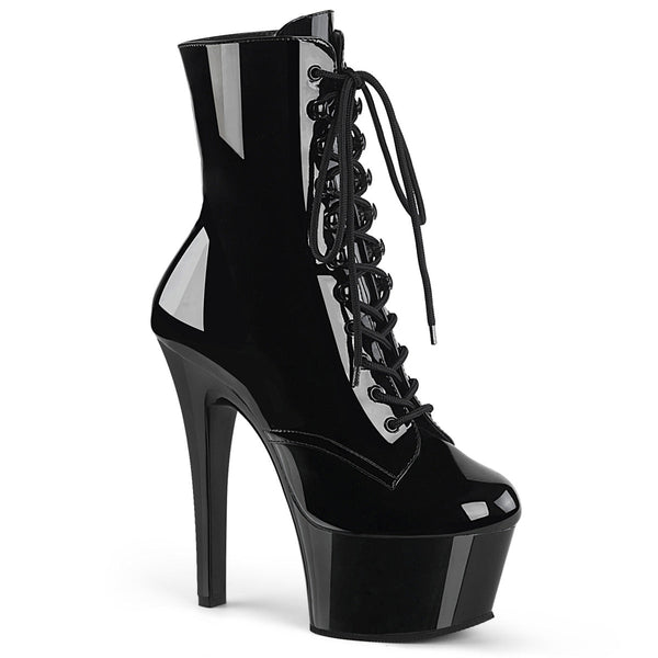 ASPIRE-1020 Plateau Stiefeletten Schwarz Lack von Pleaser