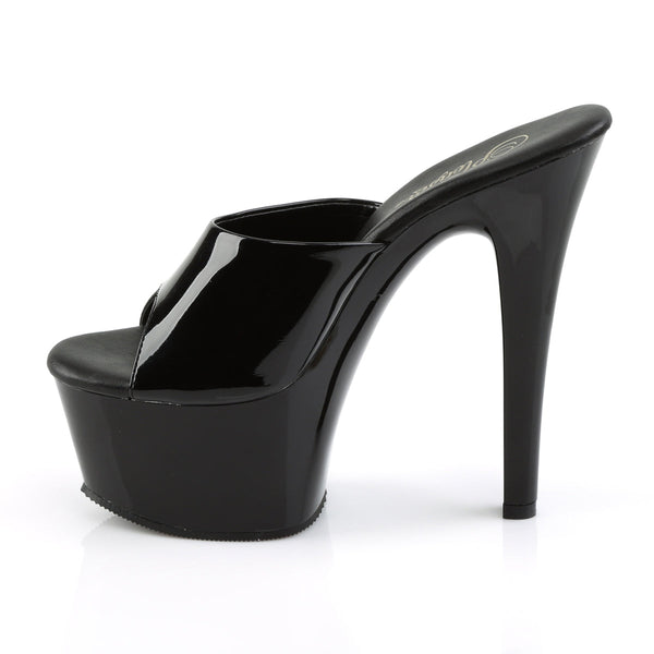 ASPIRE-601 Plateau Pantoletten Lack Schwarz von Pleaser – Ansicht 3