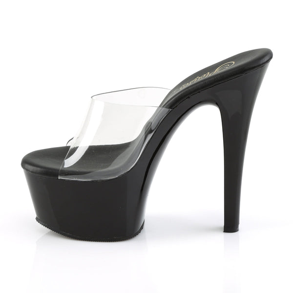 ASPIRE-601 Plateau Pantoletten Transparent/Schwarz von Pleaser – Ansicht 3