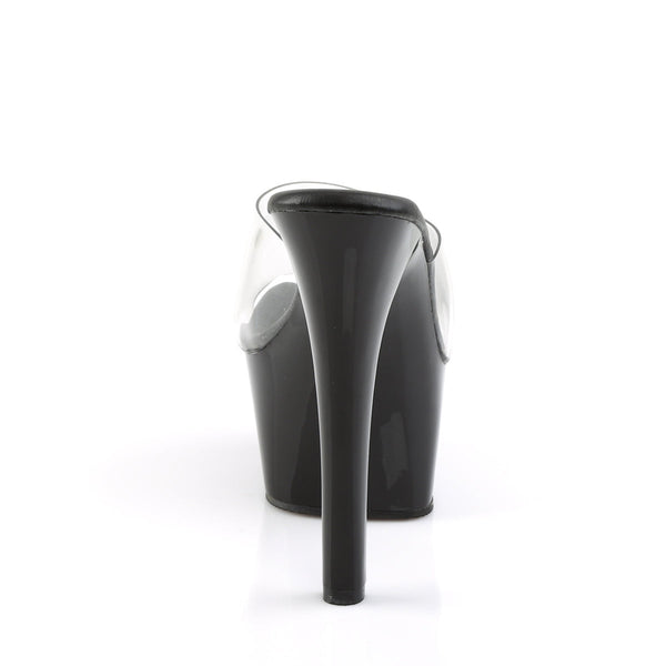 ASPIRE-601 Plateau Pantoletten Transparent/Schwarz von Pleaser – Ansicht 4