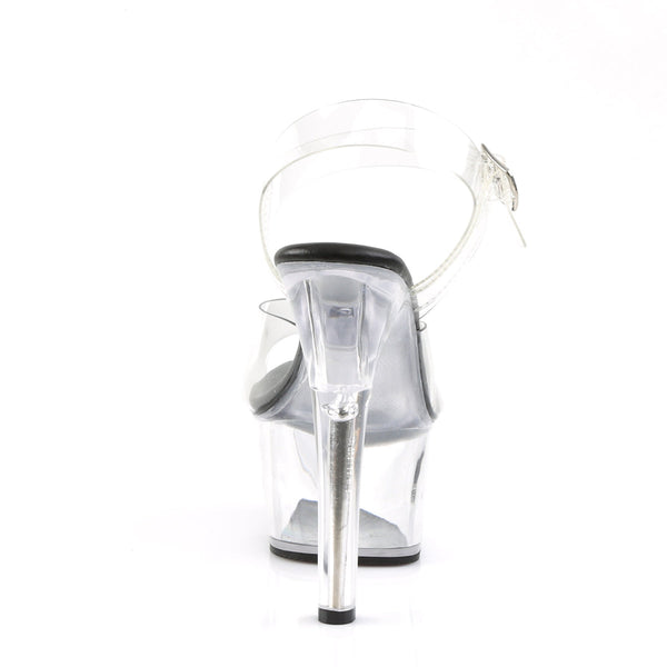 ASPIRE-608 Plateau Sandaletten Schwarz/Transparent von Pleaser – Ansicht 4