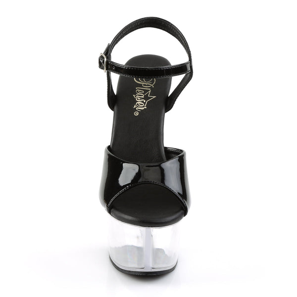 ASPIRE-609 Plateau Sandaletten Transparent/Schwarz von Pleaser – Ansicht 2