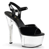 ASPIRE-609 Plateau Sandaletten Transparent/Schwarz von Pleaser