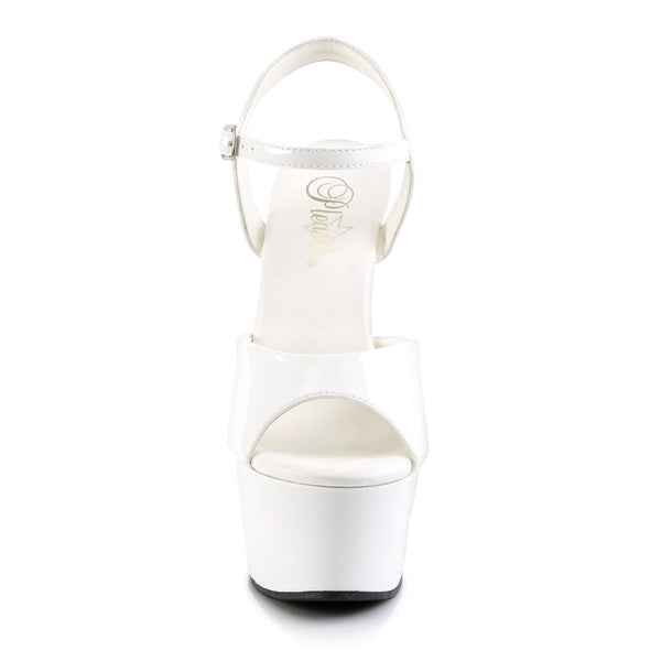 ASPIRE-609 Plateau Sandaletten Lack Weiß von Pleaser – Ansicht 2