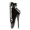 BALLET-1025 Stiefeletten Schwarz Lack von Devious – Ansicht 3