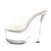 BEAU-601 Plateau Pantoletten Transparent von Pleaser – Ansicht 3