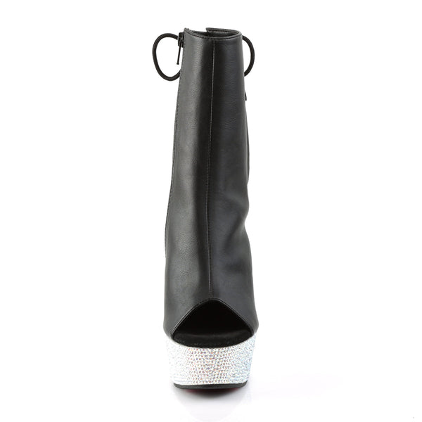 BEJEWELED-1018DM-6 Plateau Stiefeletten - Schwarz von Pleaser – Ansicht 2