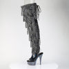 BEJEWELED-3017HG-RSF Overknee Plateau Stiefel mit Strass - Schwarz von Pleaser – Ansicht 3